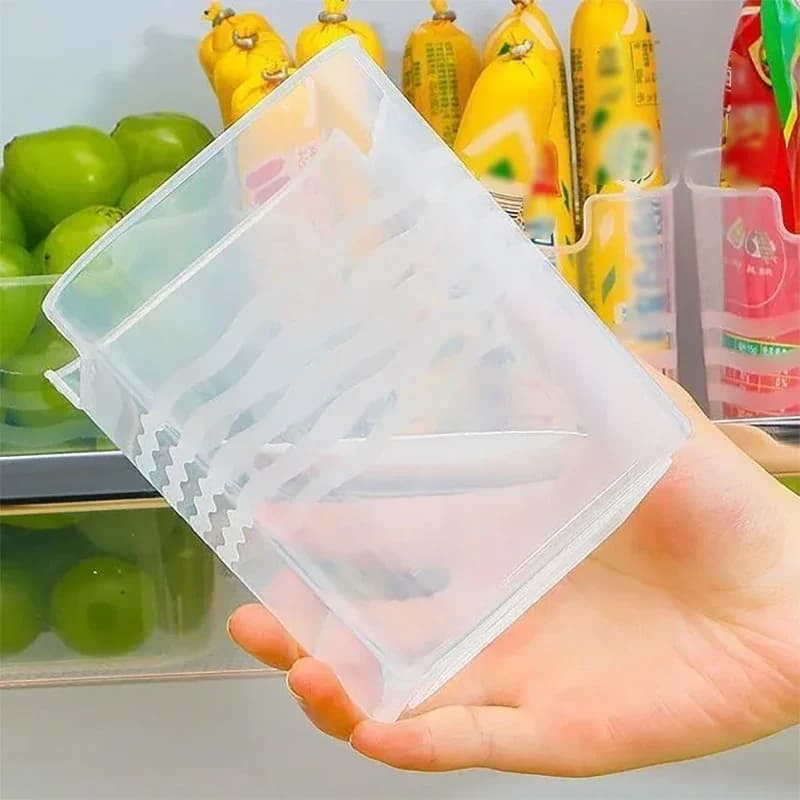 Contenitore trasparente salvaspazio per frigorifero, porta alimenti e organizzatore per porta frigo e piano di lavoro (1 pezzo)