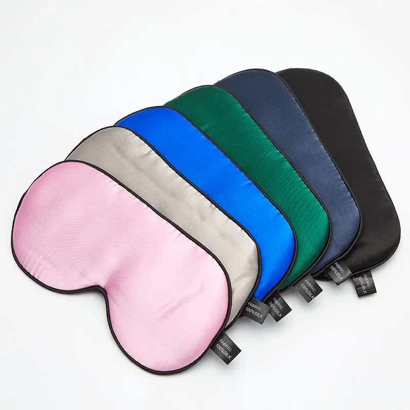 Maschera per Dormire in Seta di Gelso 100% Naturale, Morbida e Liscia, Copriocchi per Dormire, Maschera per Occhi, Benda per Occhi, Maschera per Dormire