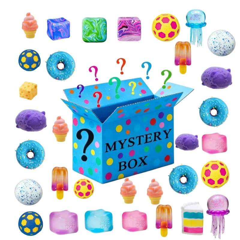 NEW Surprise blind box random sensory toy, stress relieving soft block, anti anxiety squeeze toy for focus and ADHD support