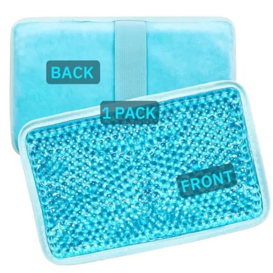 Impacco di Gel con Perline di Ghiaccio e Cinghia - 1 Confezione Riutilizzabile Caldo/Freddo per Ginocchio, Spalla, Piedi, Schiena, Caviglia, Collo