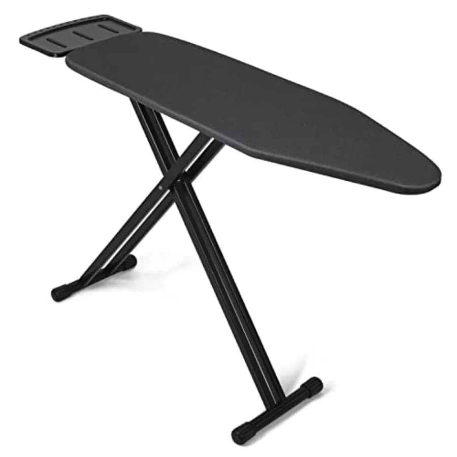 Asse da Stiro 33x109 cm con Copertura Resistente al Calore e Tappetino in Feltro Spesso, con Supporto in Silicone per Ferro da Stiro a Vapore, Robusta e Resistente