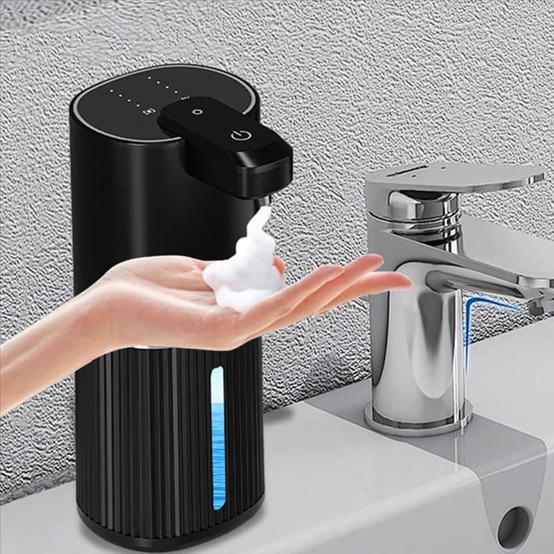 ABBZ-380ML Dispenser automatico di sapone touchless per macchina intelligente per schiuma, ricaricabile tramite USB, sensore a infrarossi, vivavoce per l'igiene