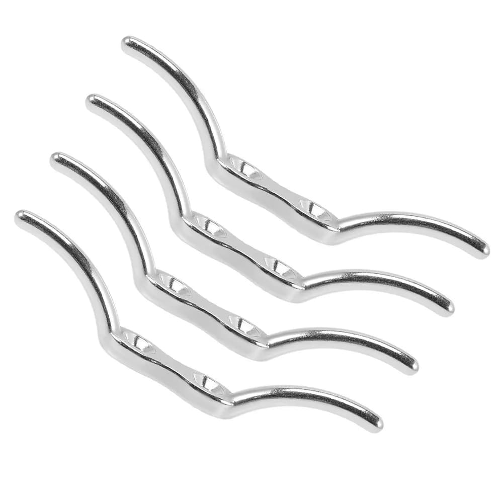 Set di 4 Morsetti per Corda in Acciaio Inox per Coperta di Barche e Aste Portabandiera, Accessori Marini per Fissaggio Sicuro