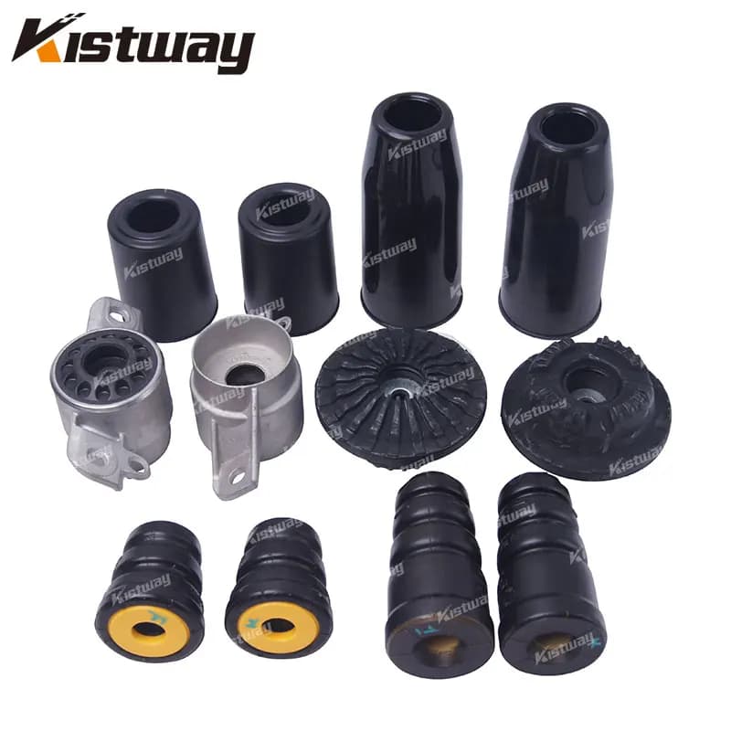 Kit 12 Pezzi di Supporti Ammortizzatori Anteriori e Posteriori con Parapolvere in Gomma per Porsche Macan 95B 2014-2019 8K0412377C 95B412131D