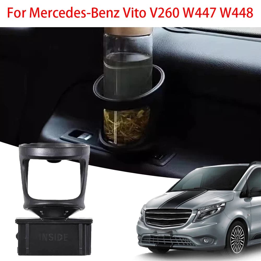 Portabicchieri posteriore di terza fila per Mercedes Benz W447 Vito Classe V 2015-2020 Portabicchieri per bottiglia d'acqua laterale per seggiolino auto A4478101400