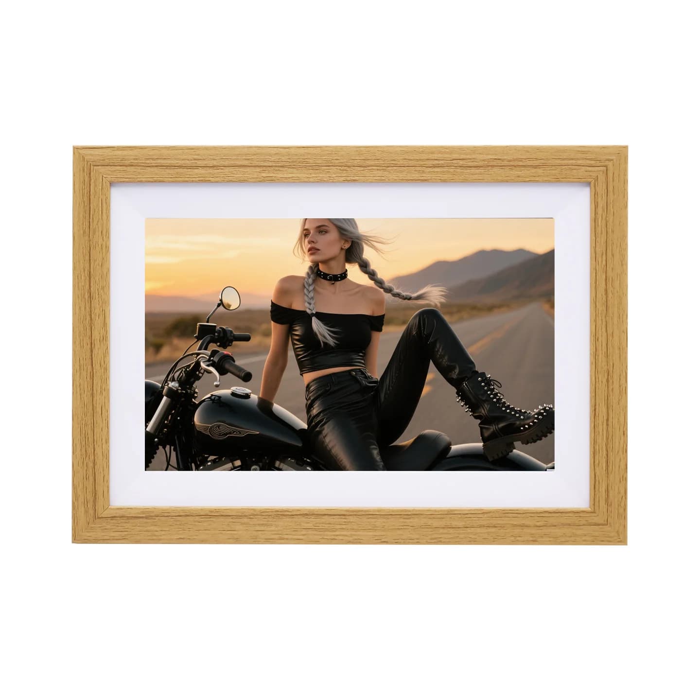 Frameo 10.1 Inch Smart WiFi Wooden Digital Photo Frame 1+16GB 1280x800 Resolution Plays AVI/MP4 Videos MP3 Audio Clock Solid
