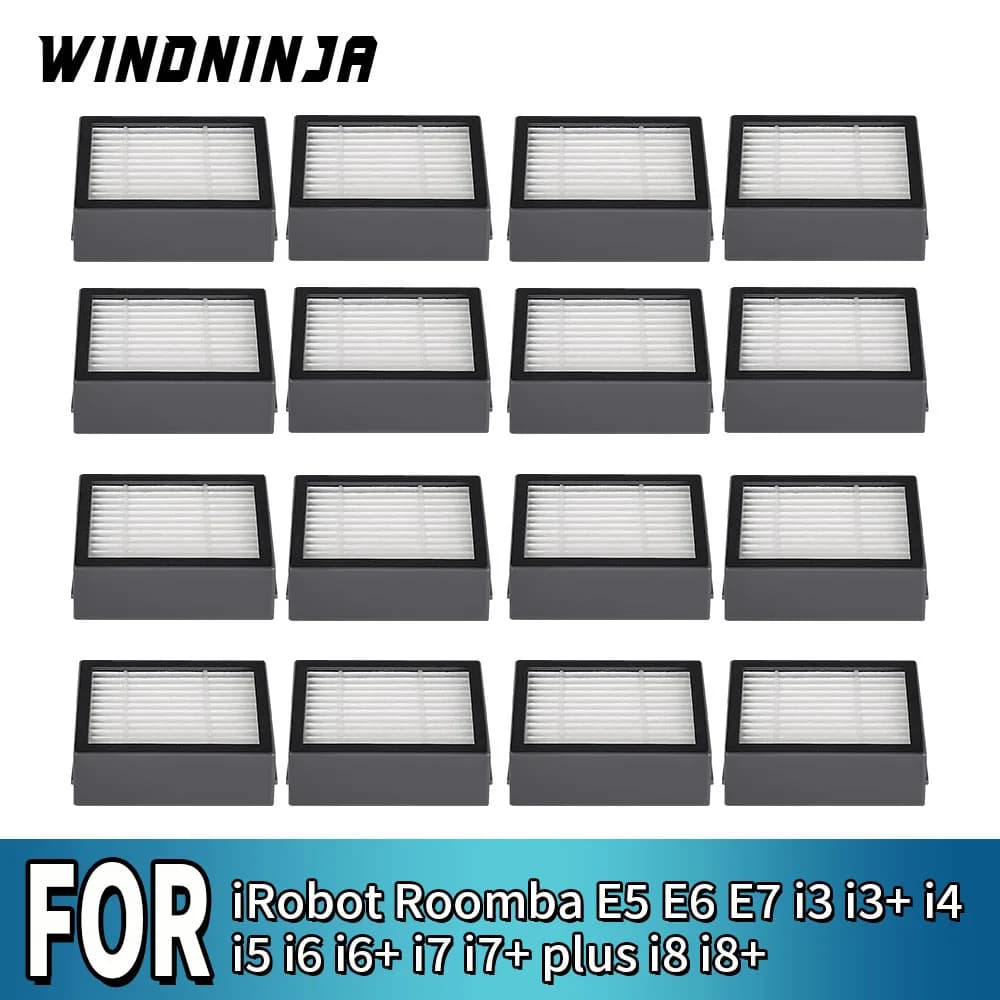 Filtro HEPA per Aspirapolvere Robot iRobot Roomba Serie E e I, E5 E6 E7 i3 i3+ i4 i5 i6 i6+ i7 i7+ i8 i8+, Filtro Antipolvere Lavabile
