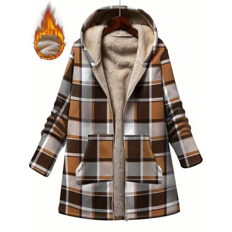 Cappotto a Quadri da Donna, Giacca Corta Primaverile in Altri Materiali, Giacca a Quadretti da Donna per l'Export