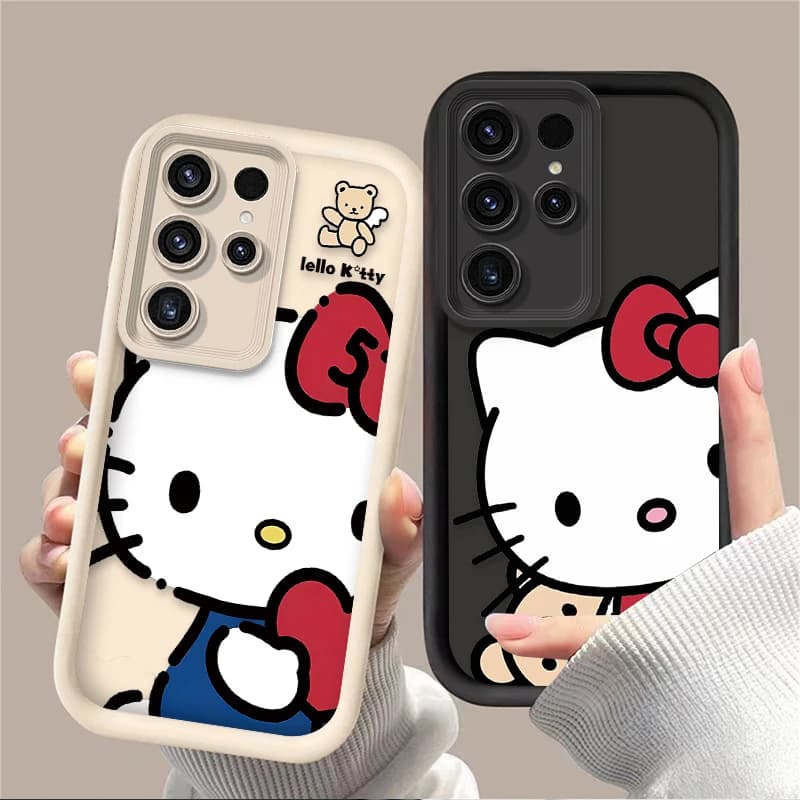 Hello Kitty for Samsung Galaxy S24 S25 S23 Ultra S22 S21 Plus FE A36 A26 A16 A06 A15 A35 A55 5G