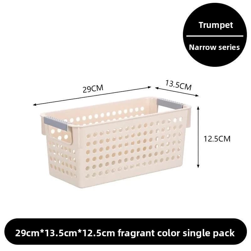 Laundry basket with clamps, perforated design, balcony coat hangers, vegetable basket, bath organizer