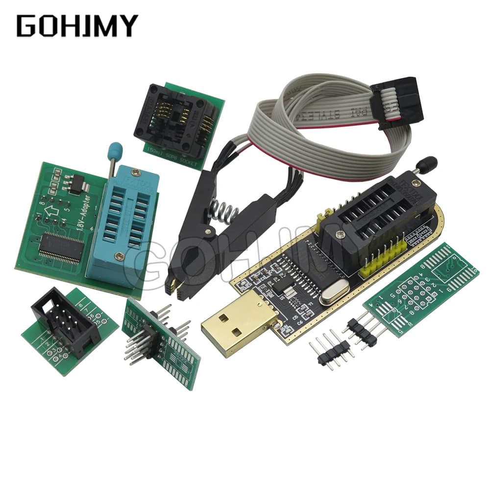 CH341A 24 25 Series EEPROM Flash BIOS modulo programmatore USB + SOIC8 SOP8 Clip di prova per EEPROM 93CXX / 25CXX / 24CXX T809F TL866A