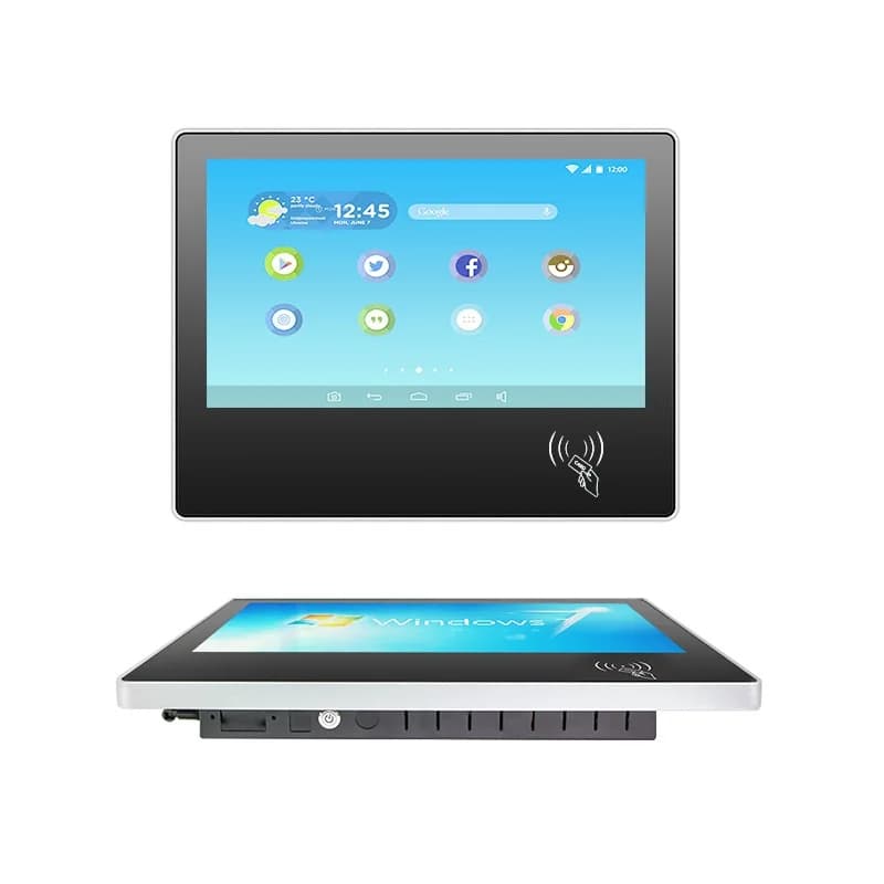 Tablet touchscreen all-in-one per PC con pannello touchscreen industriale da 15,6 pollici con lettore di schede RFID/NFC e fotocamera per accesso intelligente