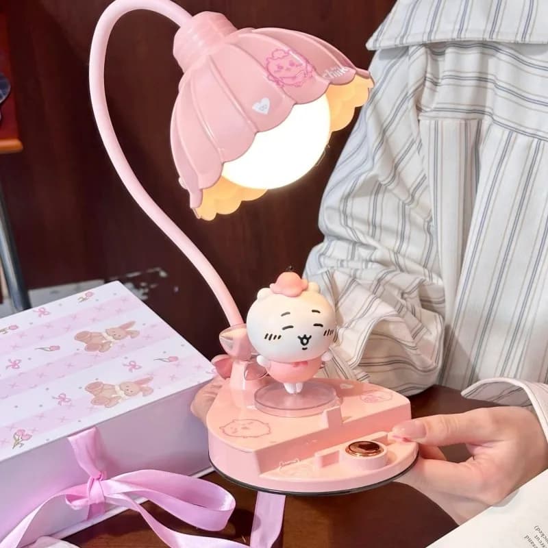 Kawaii Anime Chiikawa Hachiware Usagi Small Table Lamp Rechargeable Model Bedside Lamp Dormitory Gift Send To Girlfriend Lovely
