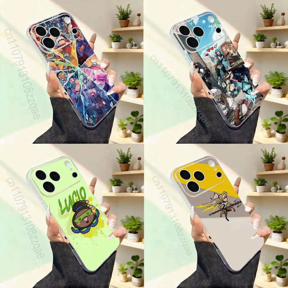 Custodia per telefono Hot Game O-Overwatch-S Cool per iPhone 17, 16, 15, 14, 13, 12, 11, Pro, Max, Plus, Mini, SE4, E, magnetica per ricarica wireless MagSafe