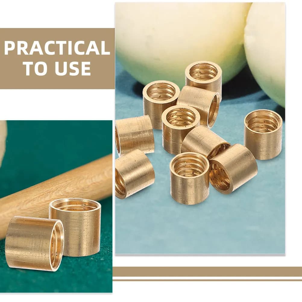 10Pcs Pool Cue Joint Copper Screws Heavy Duty Billiard Cue Repairing Parts Extension Rod Connecting Hardware Accessories