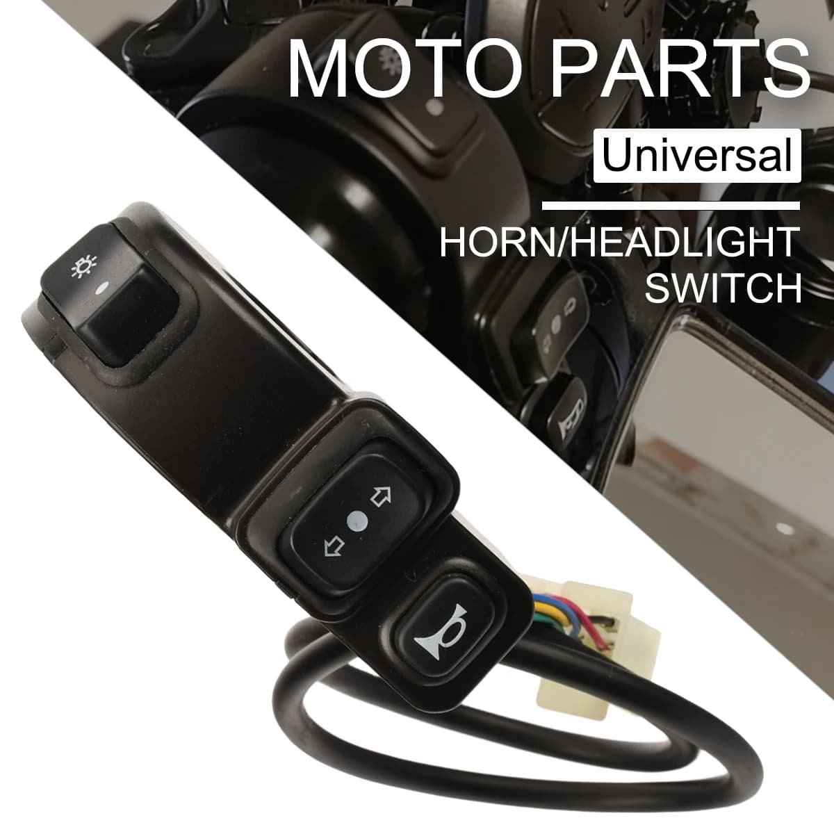Motorcycle Electric Bike Universal Parts Switch Headlight Turn Signal Horn ON/OFF 3 In 1 Switch Scooter ATV Quad 22mm Handlebar