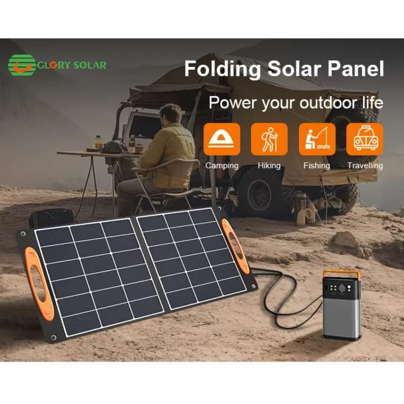 100W Solar Charger Solar Panel Waterproof Foldable Solar Power Bank for 20v Car Battery Mobile Phone Outdoor Hiking