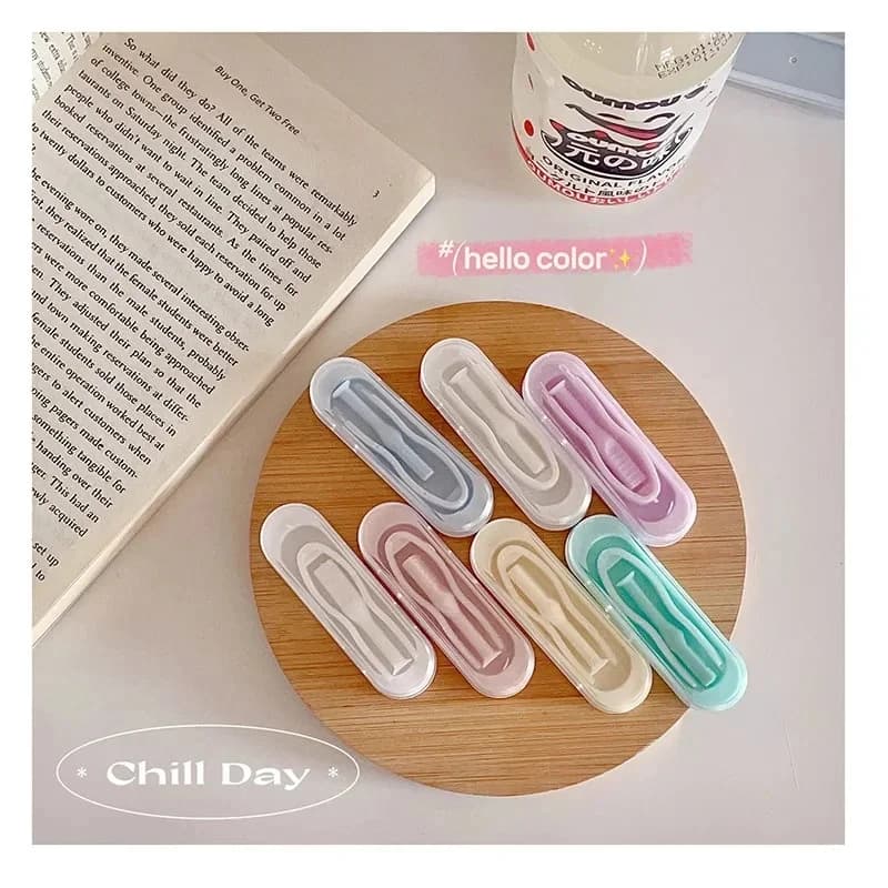 5-20pcs Contact Lens Remover Tool Set Integrated Tweezer Clip Applicator Solid Color Portable Contact Lens Insertion Removal Kit