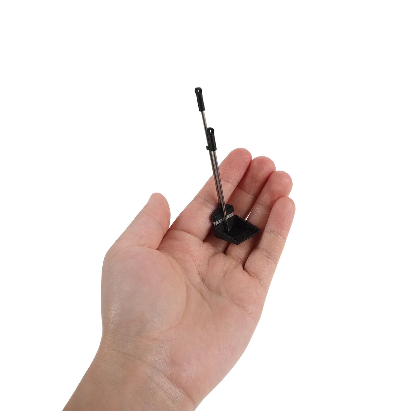 Set Mini Paletta e Scopa in Scala 1:12, Strumento Leggero per la Pulizia della Casa delle Bambole, Set Mini Accessori per la Pulizia della Camera da Letto