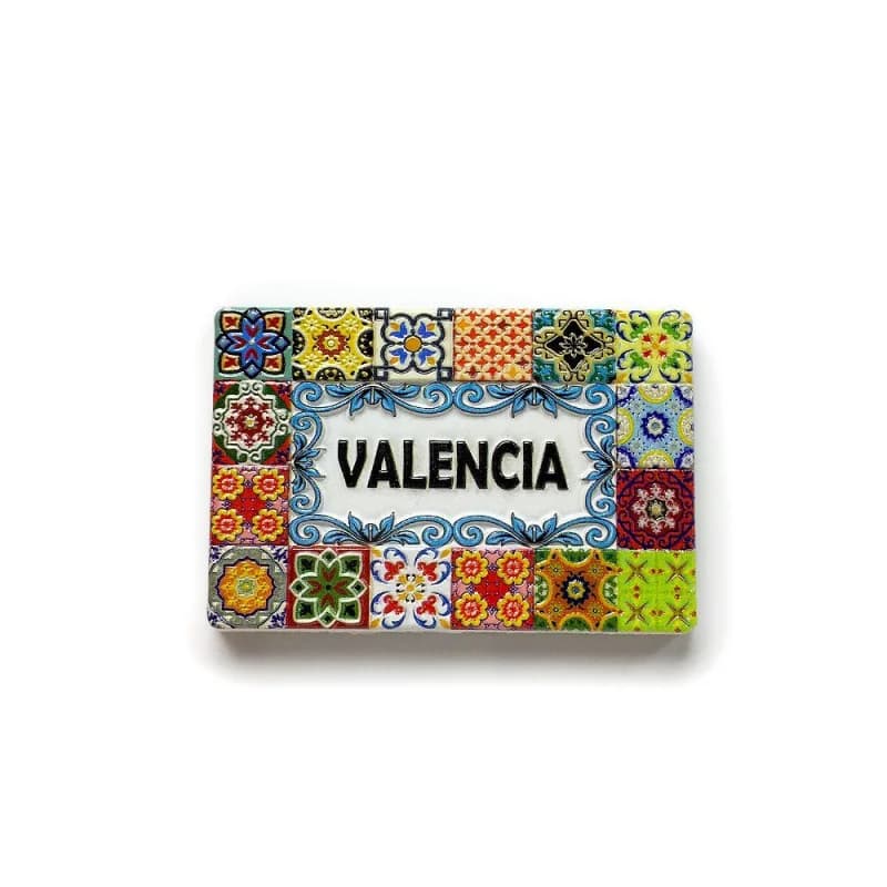 Spagna Valencia Souvenir turistici Decorazioni creative personalizzate per piastrelle imitazione Adesivi magnetici per frigorifero