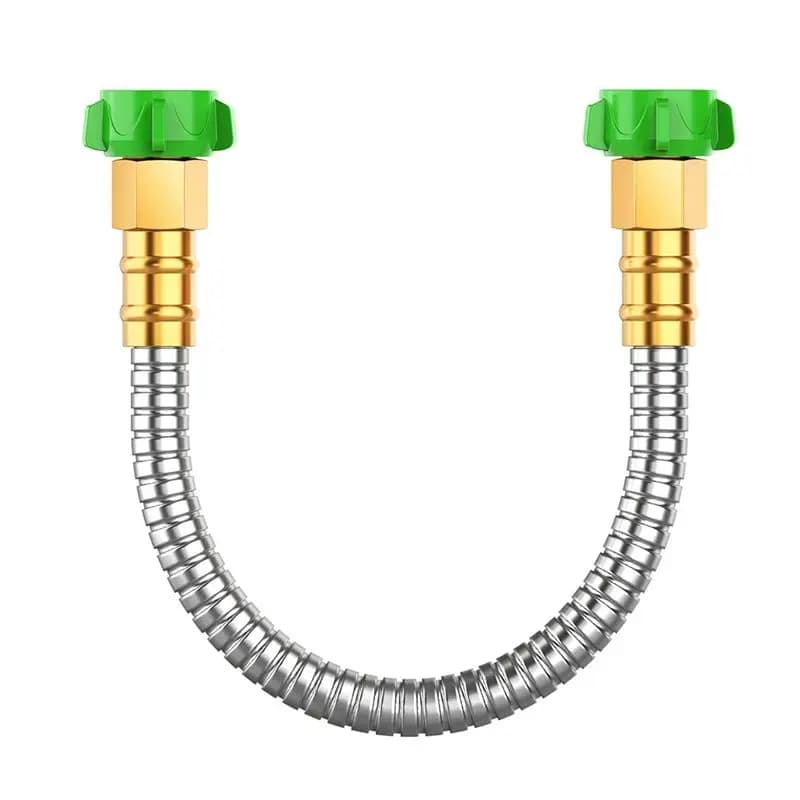 A98E-Short Garden Hose 2 Ft Flexible Inlet Hose Connector Outdoor Water Hose Extension Adapter