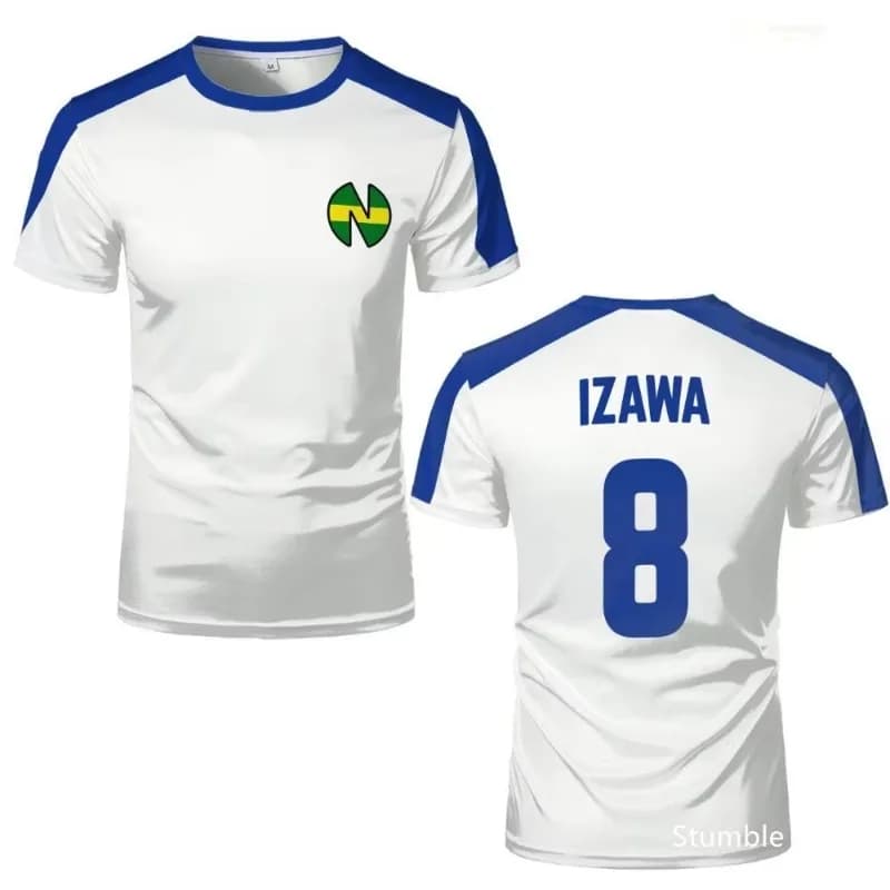 2026 Sports T-shirts For Men Captain Tsubasa Anime Jersey Cosplay Tops Loose Men And Women Quick-drying Sportswear Kids Tees