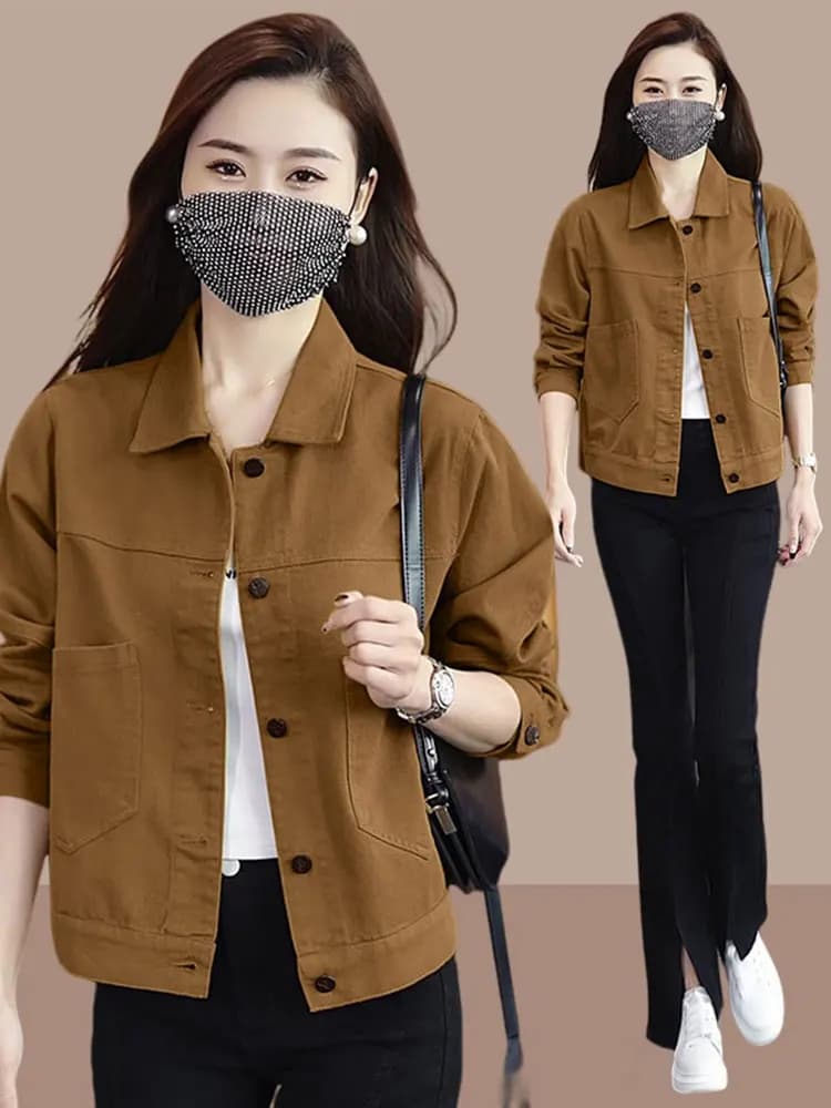 Fashionable Short Denim Jacket Women's Spring Autumn 2026 New Style Versatile Stylish Top Small Size Commute Wind Resistant