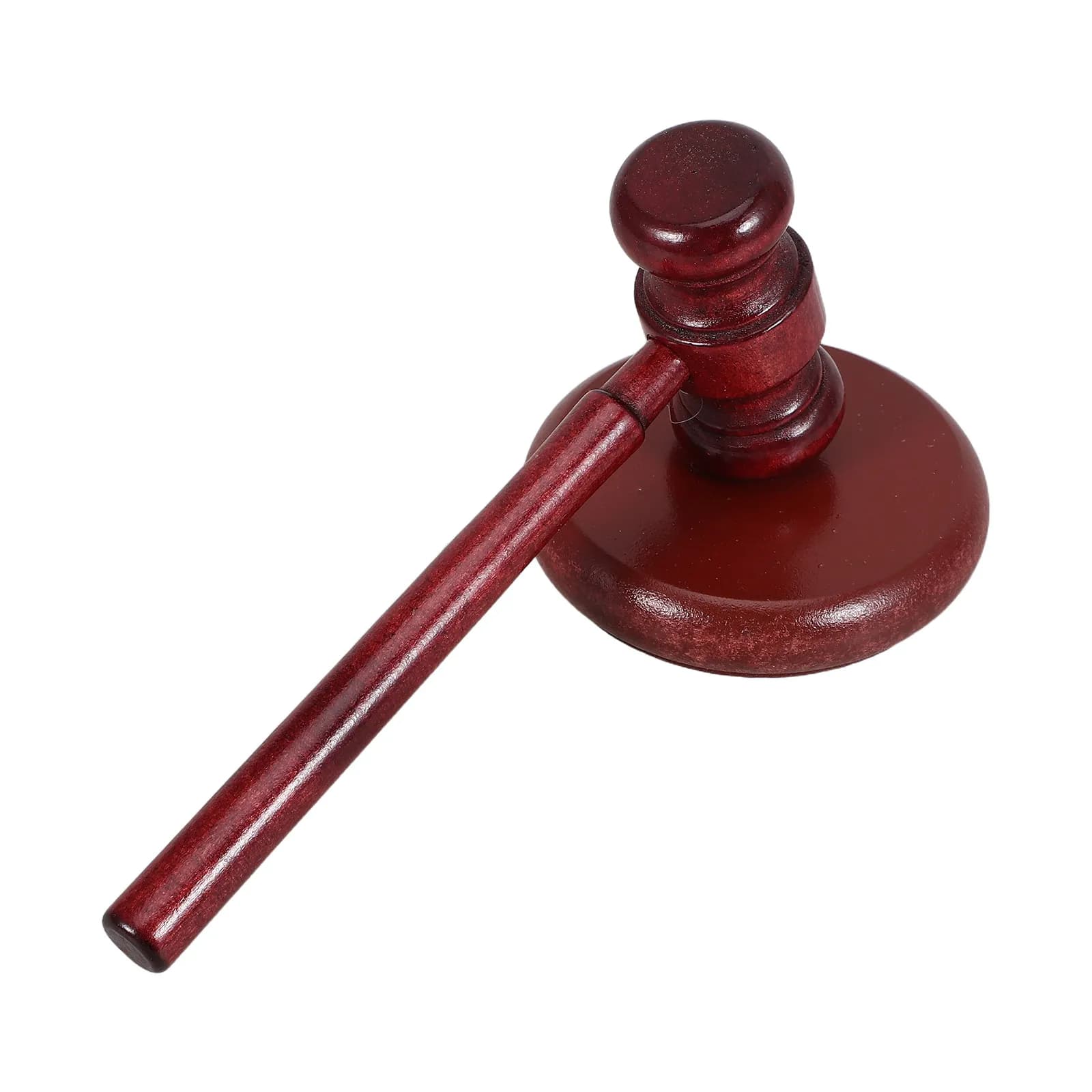 1Set Wooden Judge Gavel Block Handcrafted Smooth Courtroom Decor Role Play Law Cosplay Party Favor Accessory