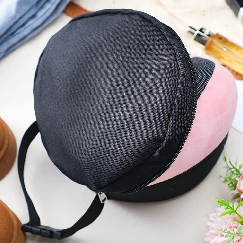 Borsa da Viaggio per Cuscino da Collo in Tessuto Oxford 600D, Custodia Cilindrica con Cerniera per Cuscino da Collo, Pratica Custodia con Chiusura a Sgancio Rapido