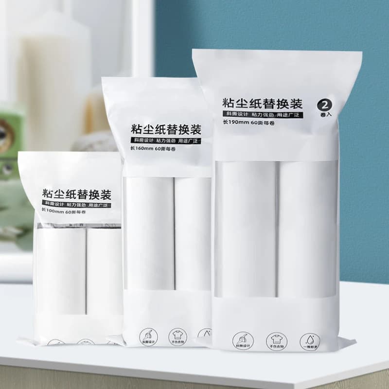 24 centimetri 19 centimetri 16 centimetri 10 centimetri di Ricarica Tearable Testa Della Spazzola di Ricarica per Lint Rullo Spazzola di Rimozione Dei Capelli di Animali Domestici Rullo di Polvere Vestiti Letto bastone per capelli