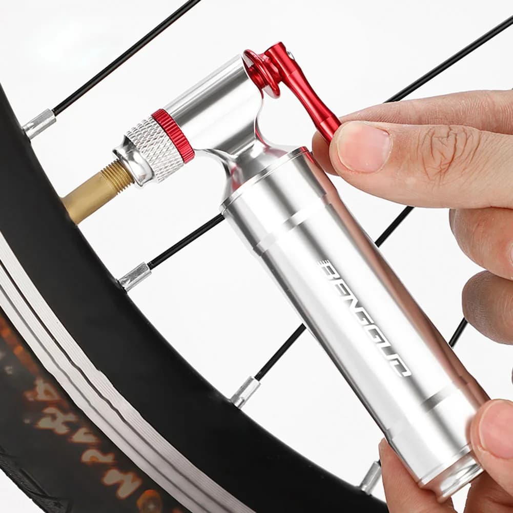 Mini Pompa CO2 per Bicicletta, Gonfiatore Portatile per Pneumatici in Lega di Alluminio, Accessori per Ciclismo, Pompa Automatica