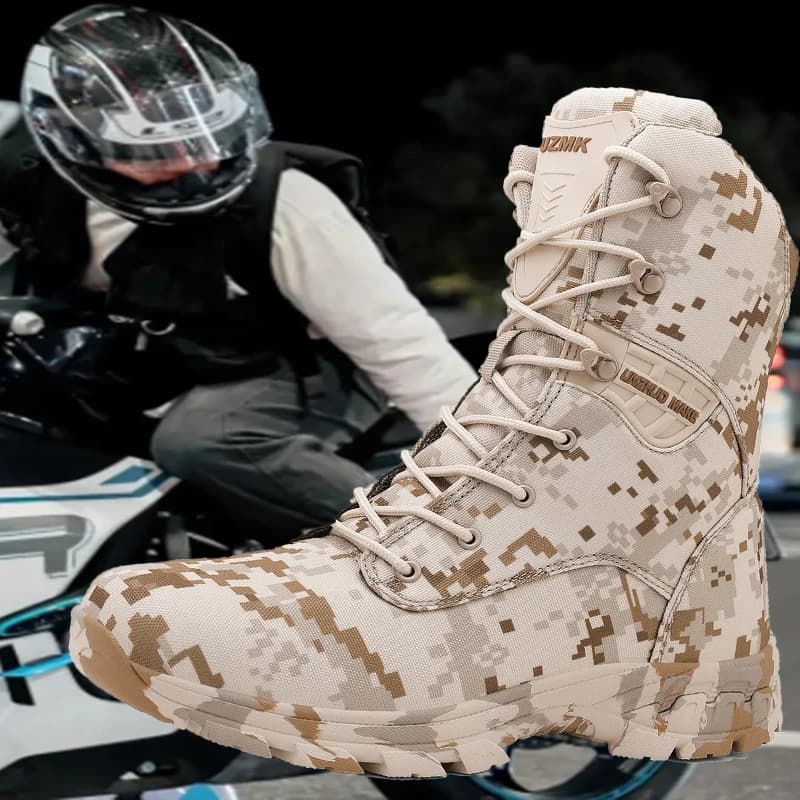 Stivali da moto da uomo di vendita caldi, scarpe da equitazione alte impermeabili e antivento, stivali da trekking per il tempo libero all'aperto, escursionismo antiscivolo