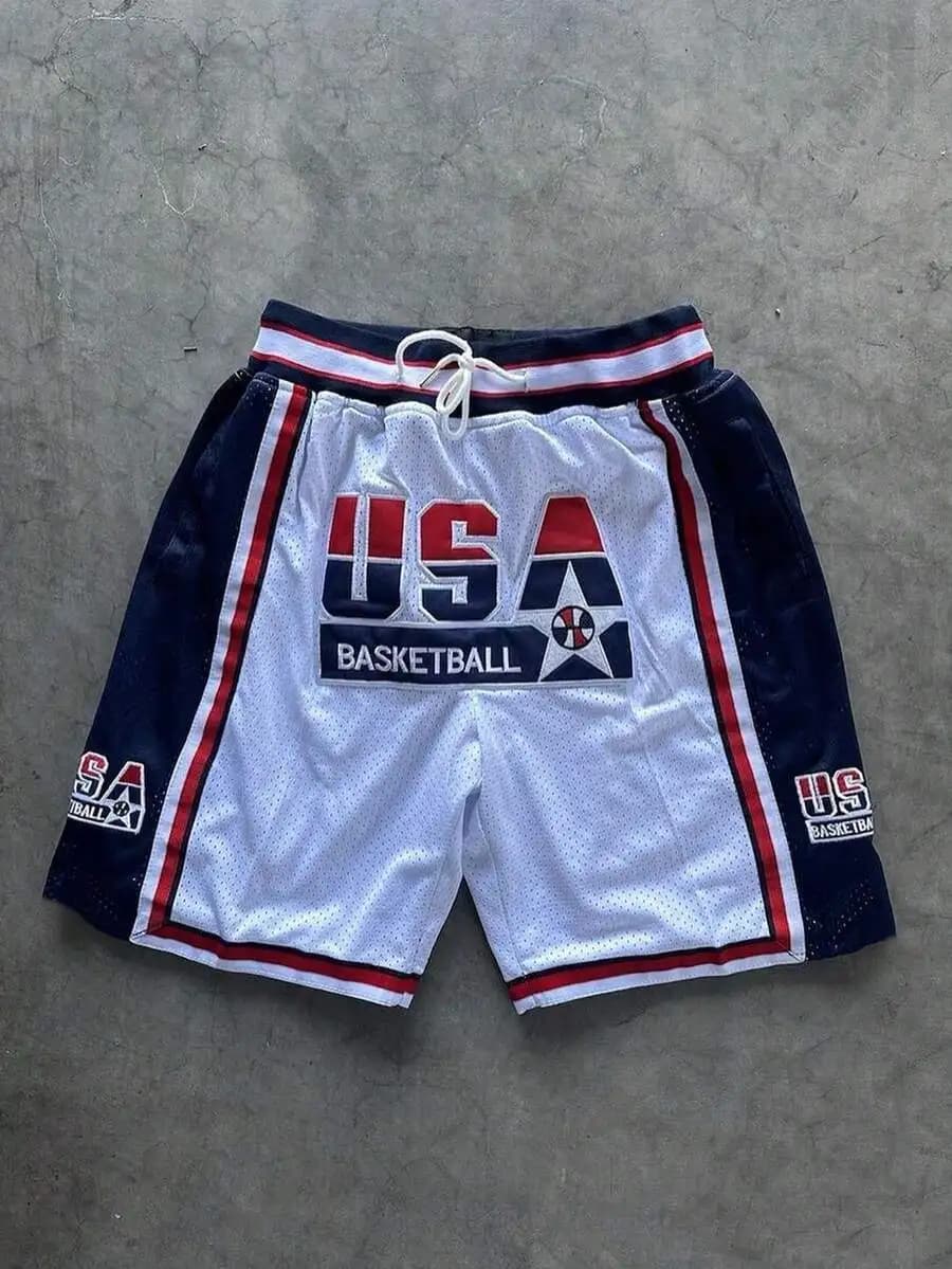 Mens Bold Graphic Print Casual Shorts With Drawstring Waistband For Everyday Wear