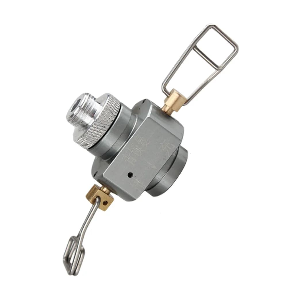 Adattatore per bombola di propano con valvola per bombole piatte, a prova di perdite, per fornello da campeggio, barbecue, forniture professionali portatili per esterni