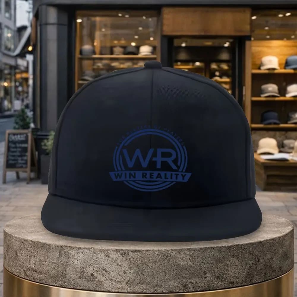 1 cappellino da baseball WIN Reality Printed, regolabile con visiera piatta e chiusura snapback, leggero, adatto per golf e viaggi.