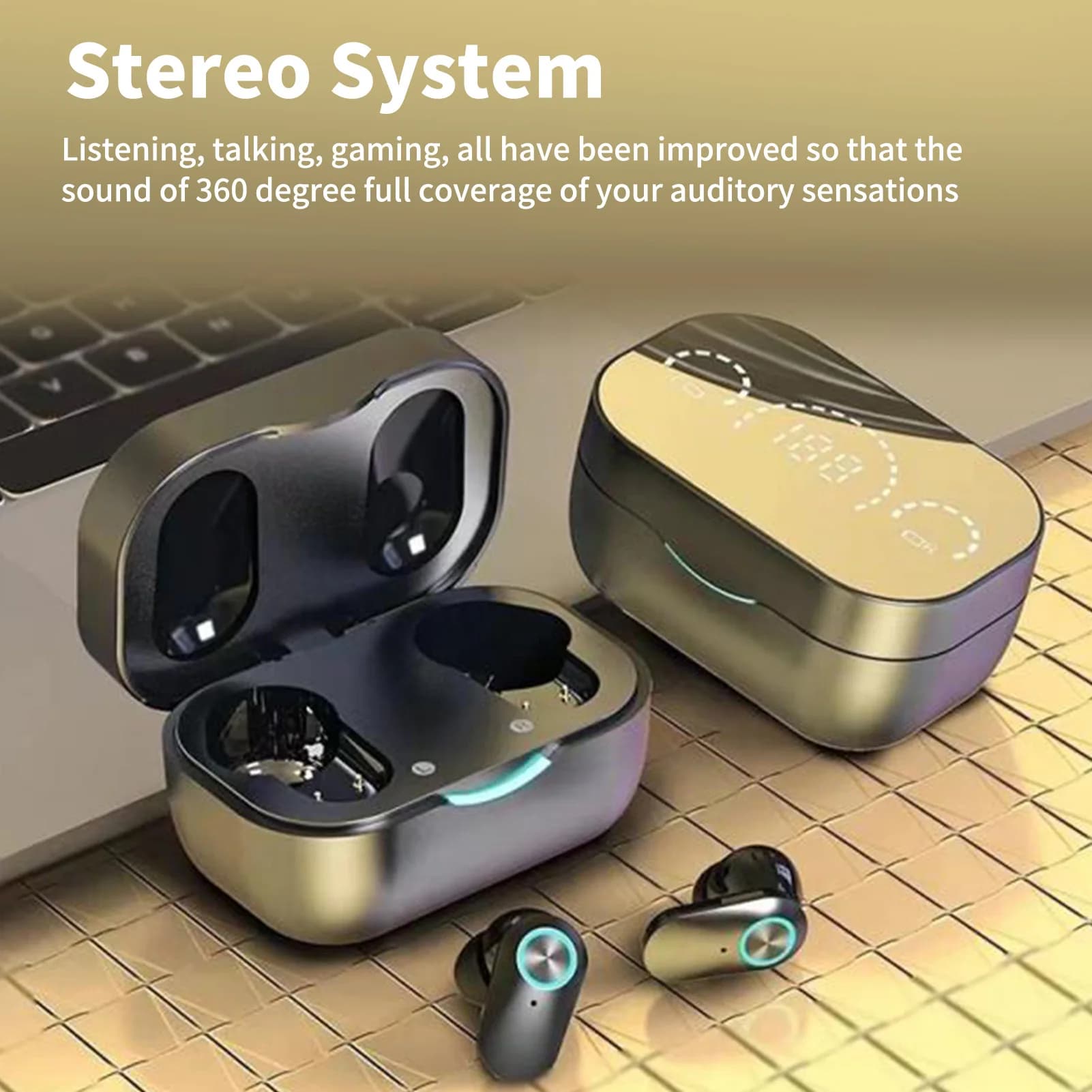 Auricolari traduttore Cuffie traduttore Bluetooth Supporta 144 lingue Lunga durata con APP per musica per traduzione