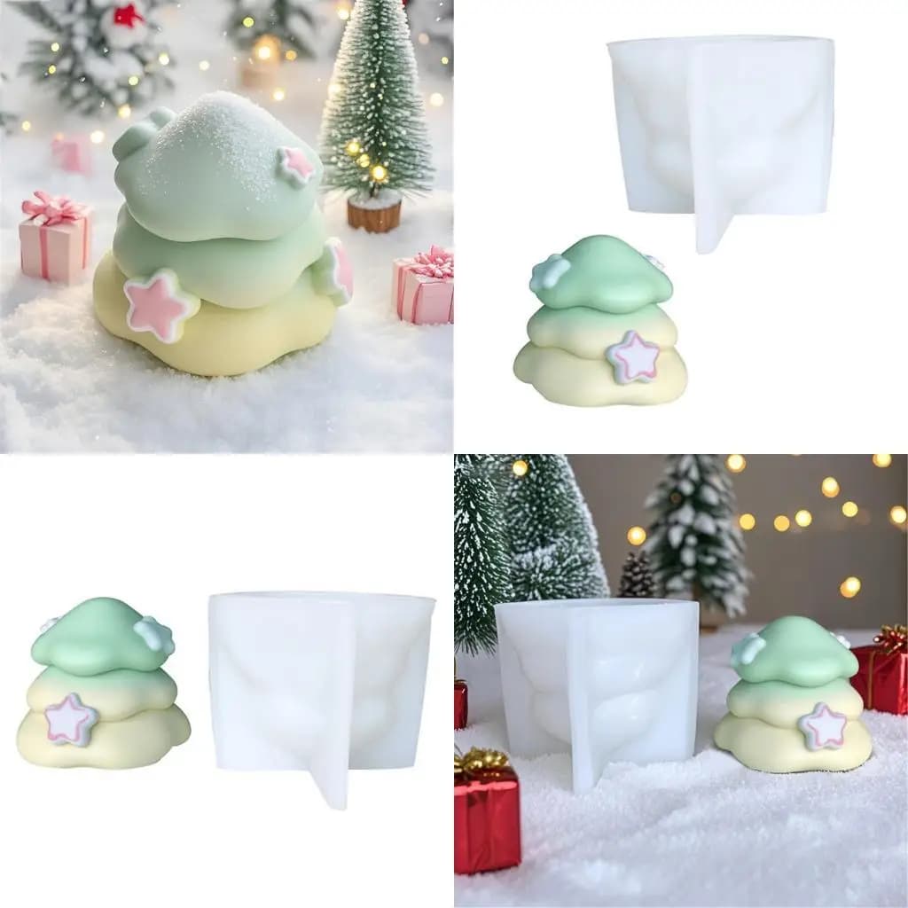 Christmas Tree Silicone Mold For Making Soap Multipurpose Silicones Mould For Epoxy Resin Project X3UC