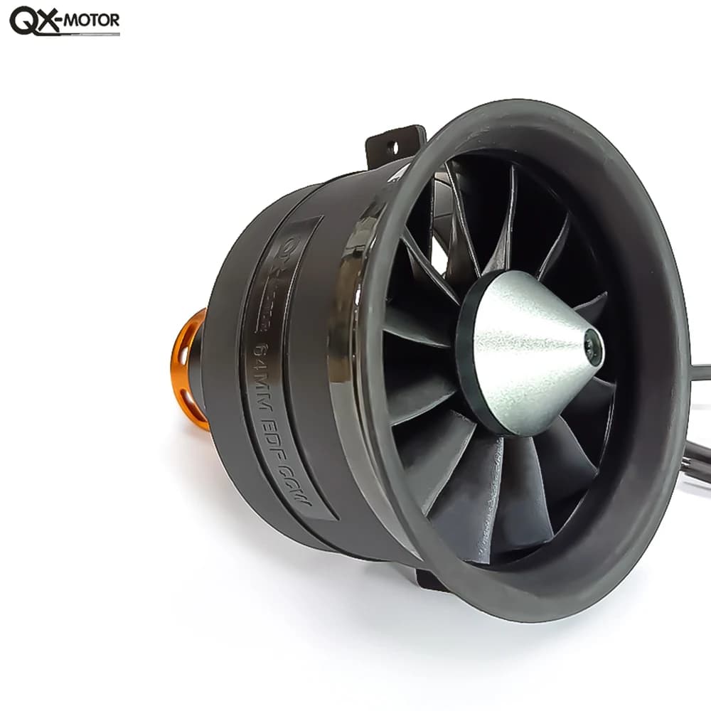 QX-Motor 64mm EDF 12 pale Ventola intubata CW CCW con motore brushless QF2822 2100KV 2300KV 3300KV 4300KV per parti di giocattoli per aerei a reazione RC