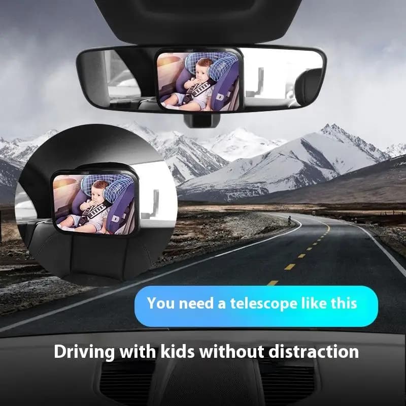 1 PC Specchietti per auto per bambini Specchietti per sedili posteriori per auto regolabili Factati su poggiatesta montati Accessori per il monitoraggio della sicurezza del bambino per bambini