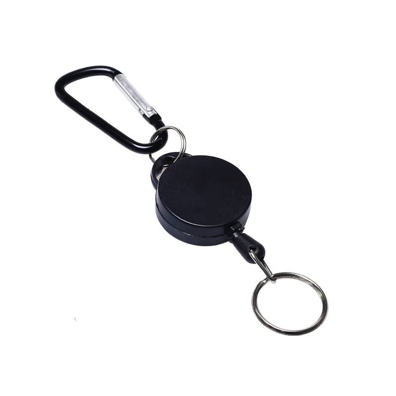 Portachiavi retrattile Porta badge Clip Portachiavi elastico con corda con fibbia facile da tirare per portachiavi da campeggio Portachiavi esterno