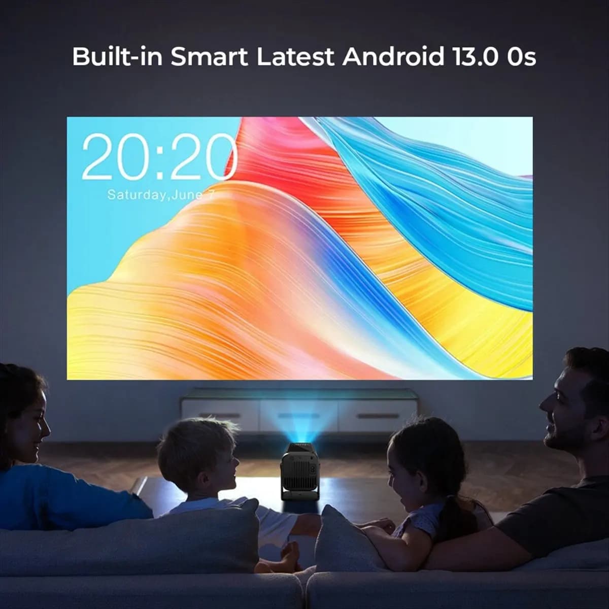 A69Z H320 Proiettore TV intelligente Android 13 Wifi6 300 ANSI 180 ° Proiettore flessibile BT 5.0 Beamer 1920x1080P Home Theater Spina UE
