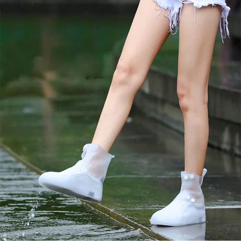 Copriscarpe Impermeabili in Silicone PVC per Giorni di Pioggia, Protezioni per Scarpe Unisex Antiscivolo Riutilizzabili
