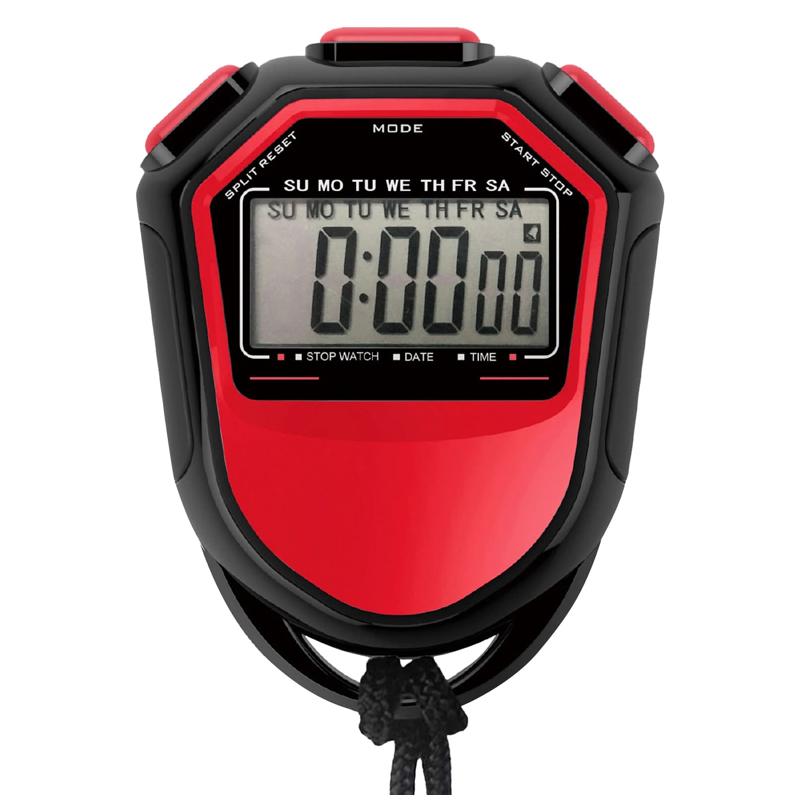 Waterproof Digital Stopwatch with LCD Display, Portable Timer, Sports Counter with Strap for Swimming, Running, Football and Training