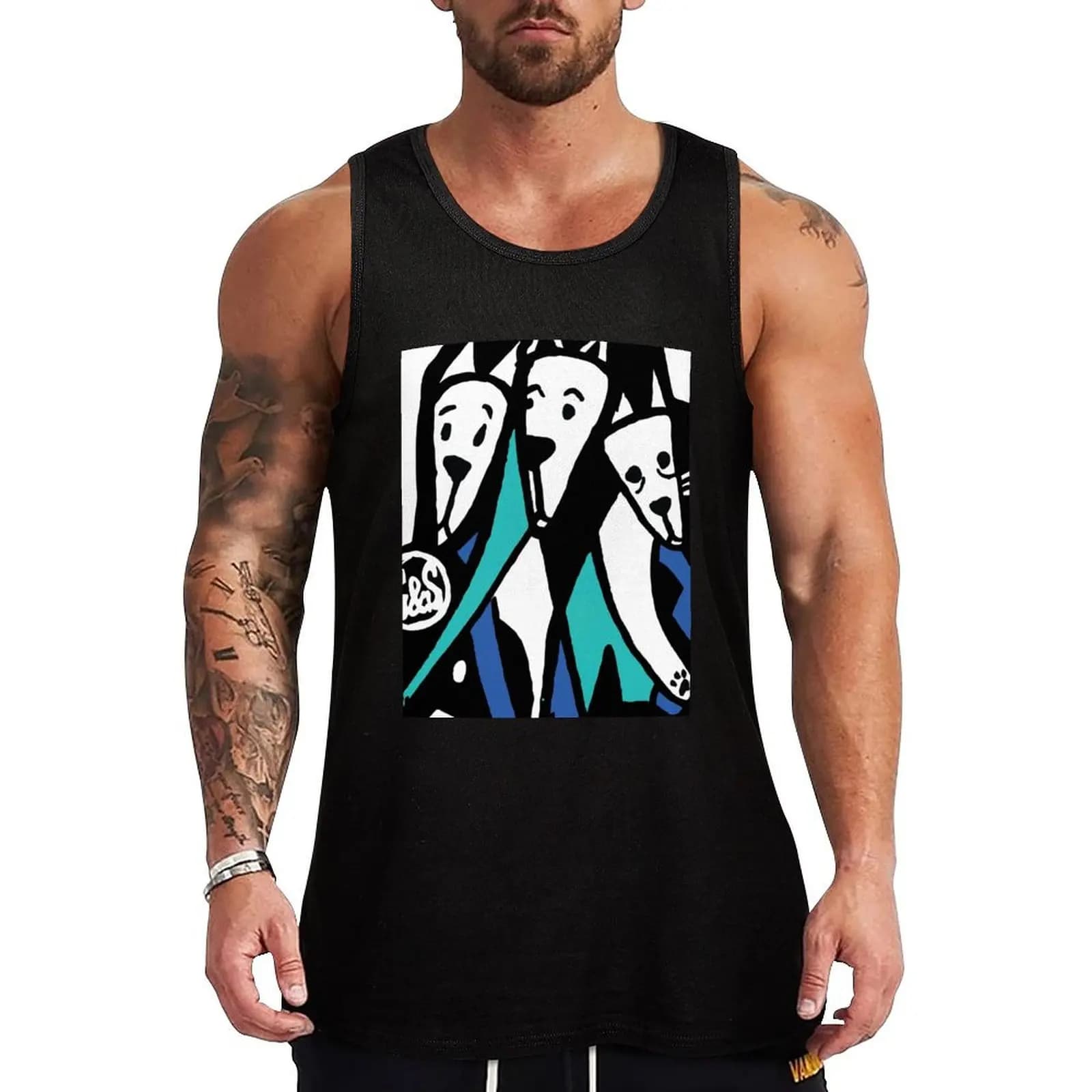 Neil Blender 3 dogs G&S vintage skateboard Tank Top Maglietta senza maniche leggera Top casual basic