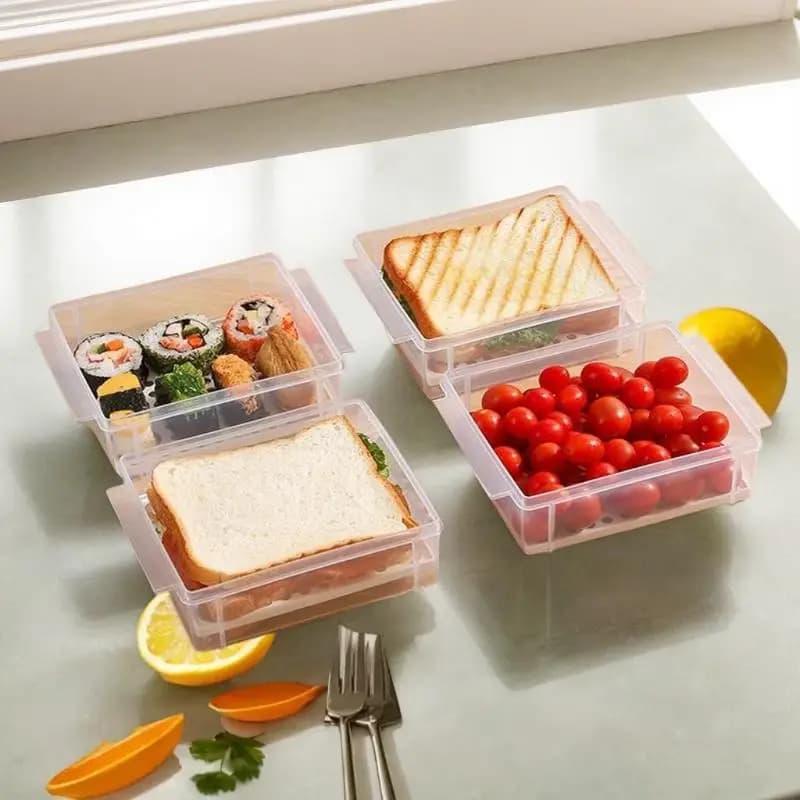 {Summer2} Fruit and vegetable box for bread, box for storing covered partitions, refrigerator, freezer, fruit and food storage container