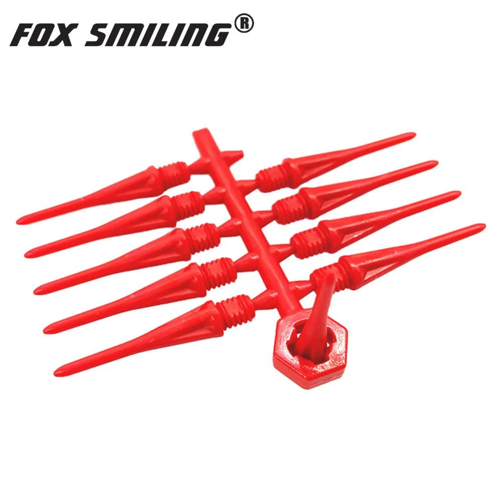 FOX SMILING 10 pezzi punta per freccette in plastica morbida 2BA per accessori per freccette elettroniche con punta morbida
