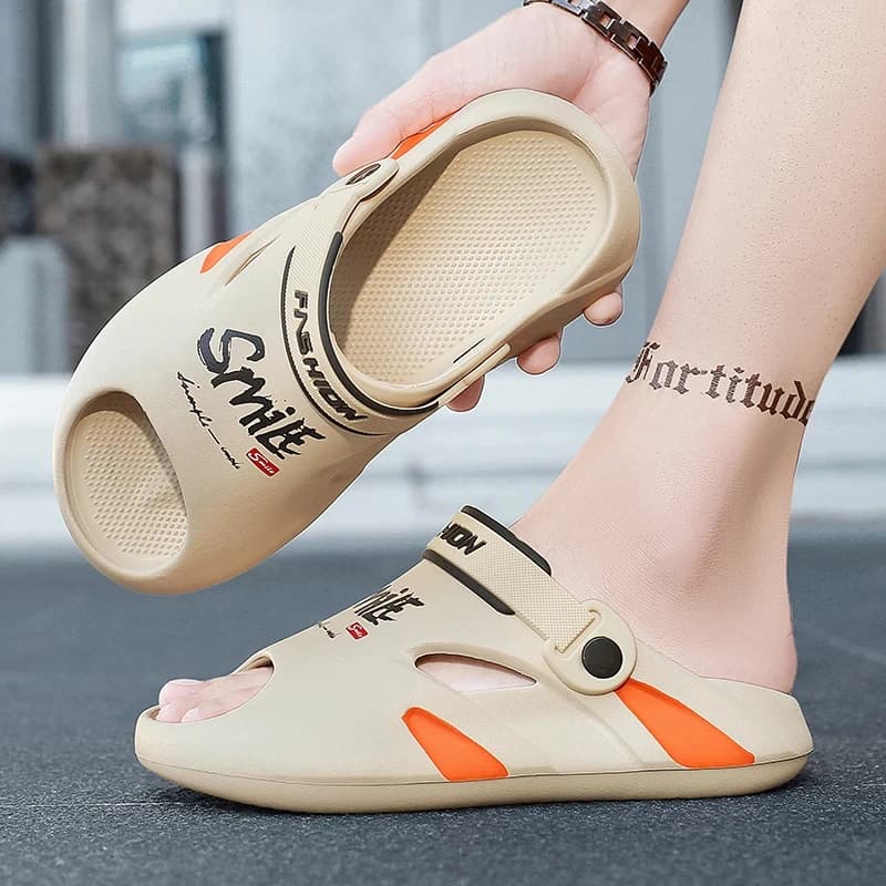 Nuovi Sandali da Uomo alla Moda, Scarpe Casual da Spiaggia per Esterni, Antiscivolo, Resistenti all'Usura, Ciabatte in EVA con Suola Spessa