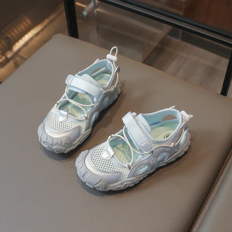 Scarpe da Acqua per Bambini con Punta Chiusa, Sandali Antiscivolo da Escursionismo, Sneakers Traspiranti in Mesh per Ragazzi e Ragazze, Scarpe Casual con Suola Morbida