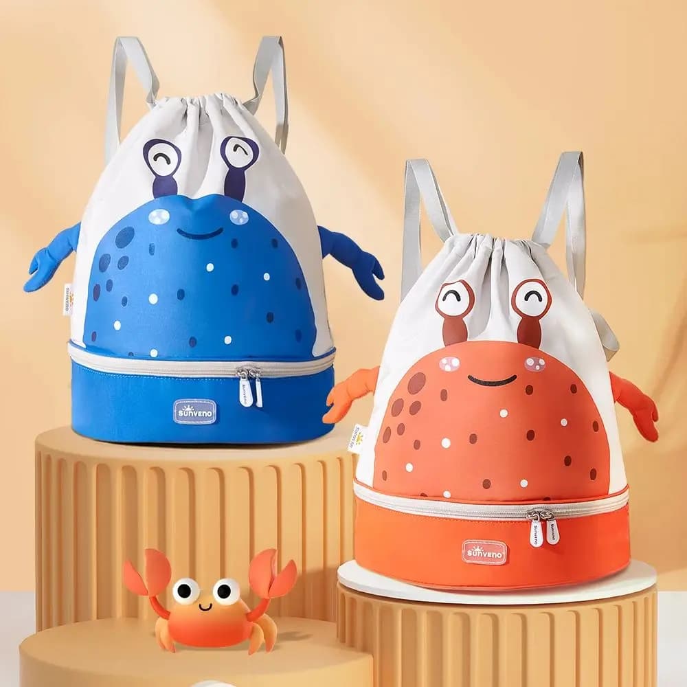 Sunveno Kids Swim Backpack Wet and Dry Separation borsa da bagno con coulisse borsa da spiaggia impermeabile per ragazze borsa da bagno
