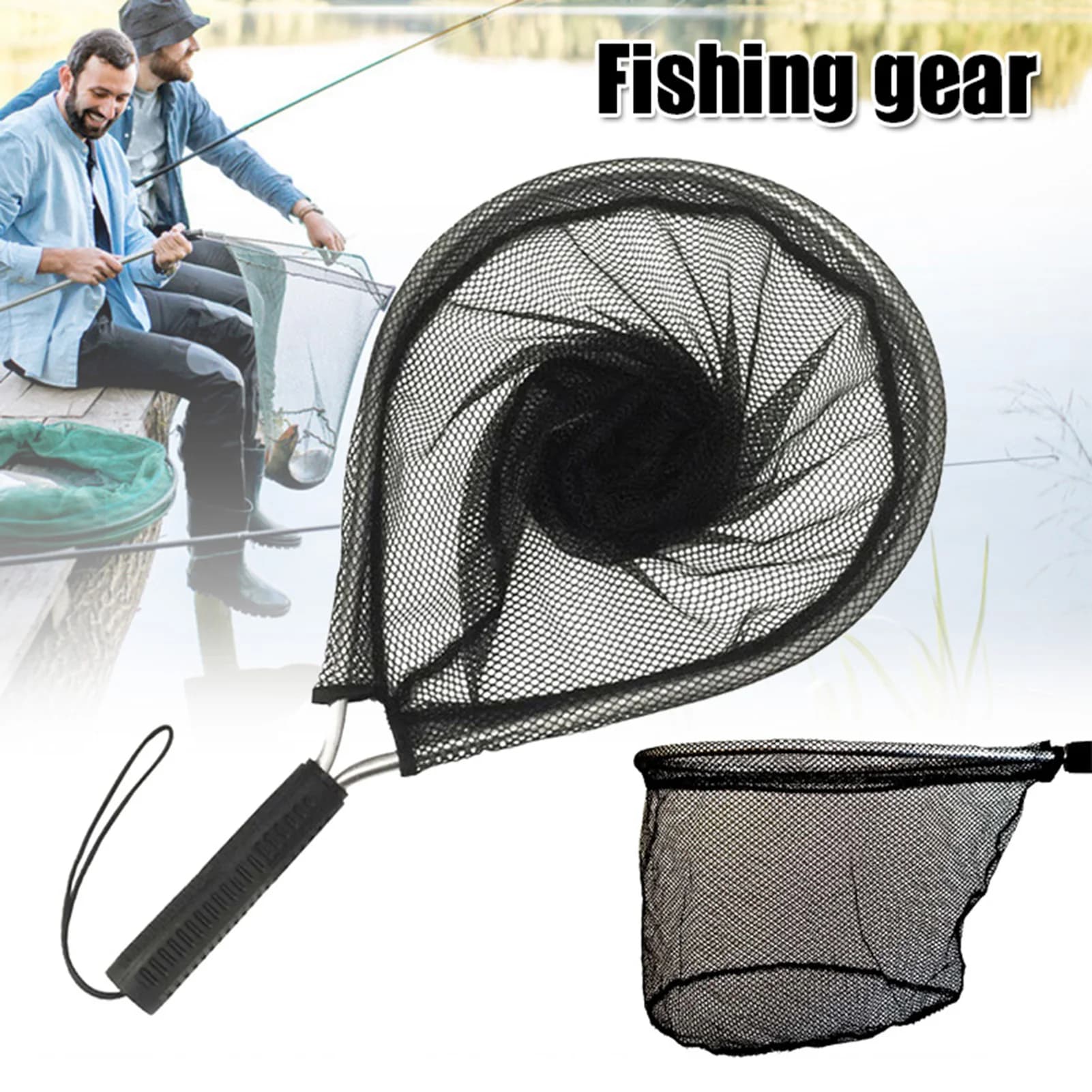 Guadino per pesca a mosca con manico resistente alla corrosione, regalo in rete senza nodi per amici e famiglia